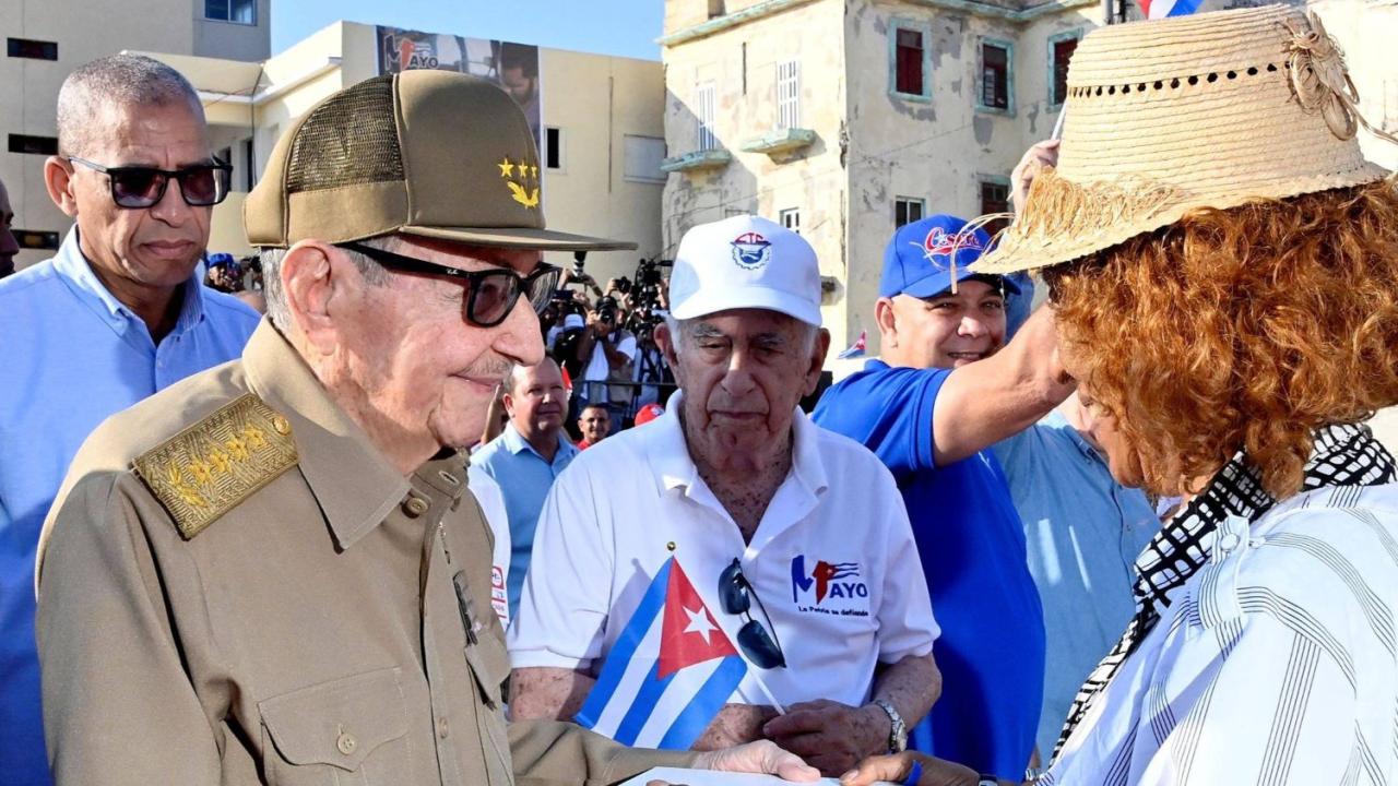 Raúl Castro el Primero de Mayo en 2026 en La Habana.