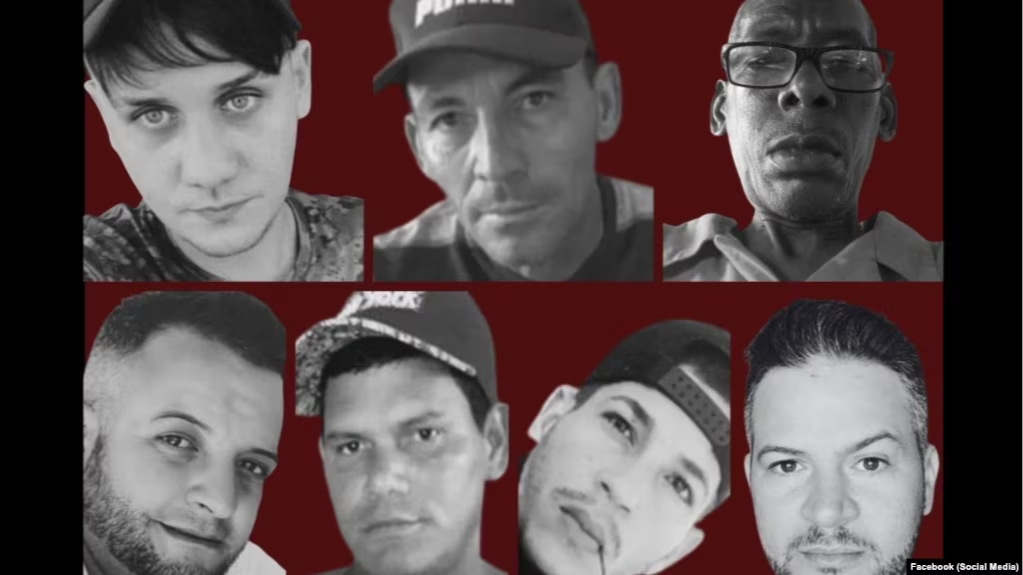 Los ocho cubanos encarcelados hace más de dos años.