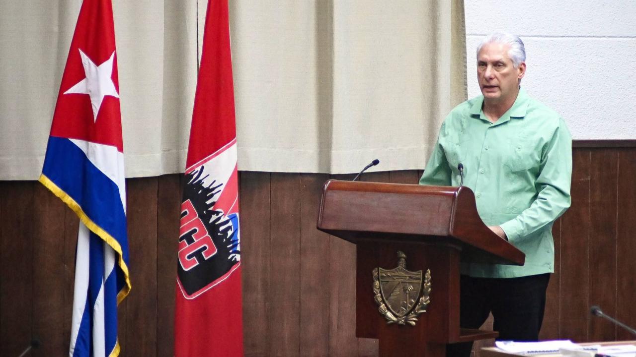 Díaz-Canel en el Pleno Extraordinario del PCC.