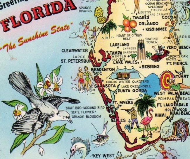 Mapa de Florida.