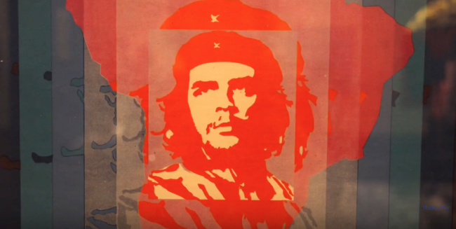 Imagen del Che en la exhibición.