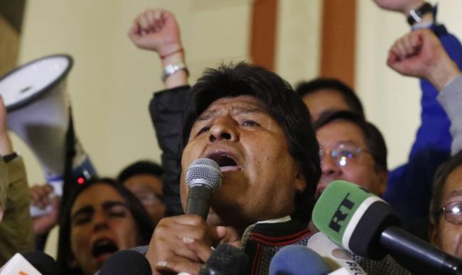 Evo Morales el domingo.