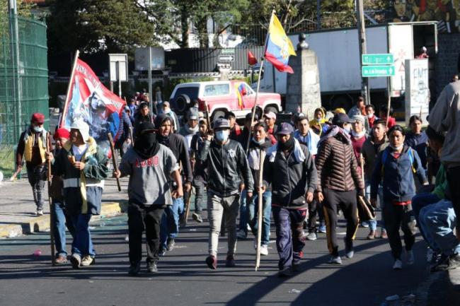 Protestas en Quito, Ecuador.