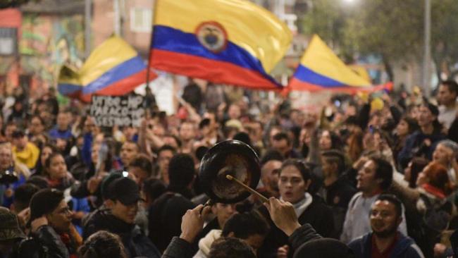 Protestas en Bogotá. 