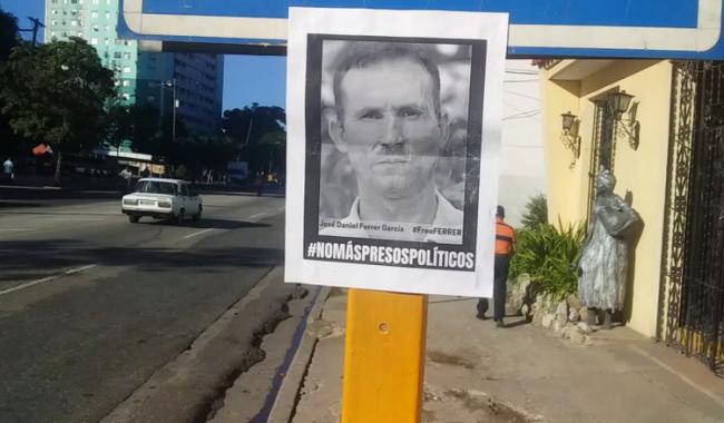 Campaña por la liberación de Ferrer en las calles de Santiago de Cuba.