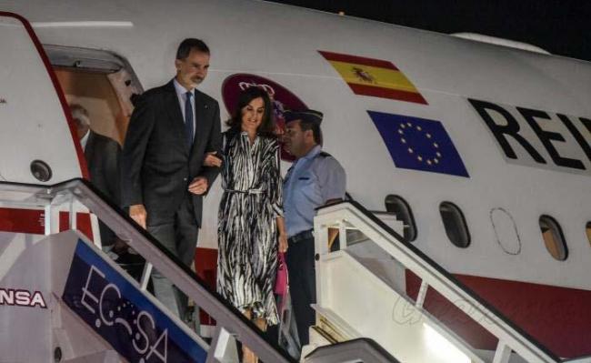Los reyes de España a su llegada a La Habana.