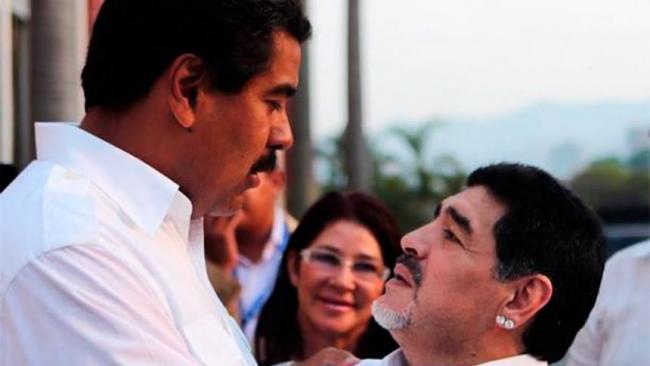 Nicolás Maduro y Maradona.