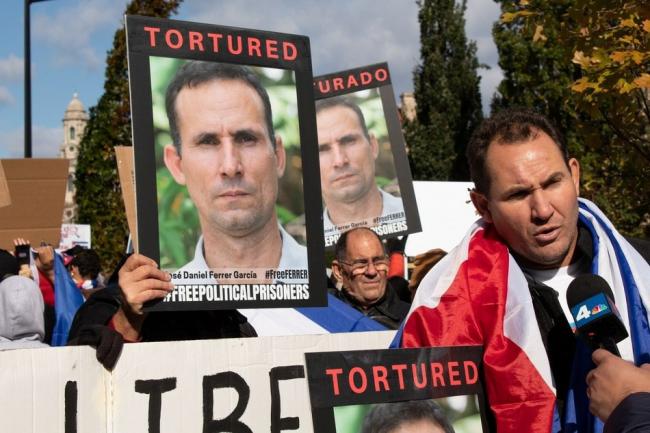 Manifestantes en EEUU exigen la liberación de José Daniel Ferrer.