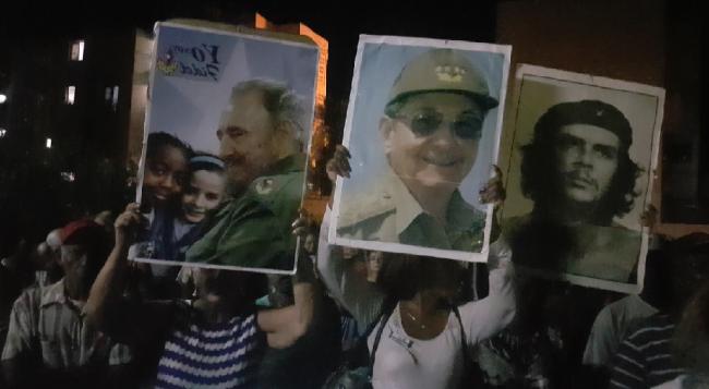Escena del 'acto de repudio' en Santiago de Cuba.