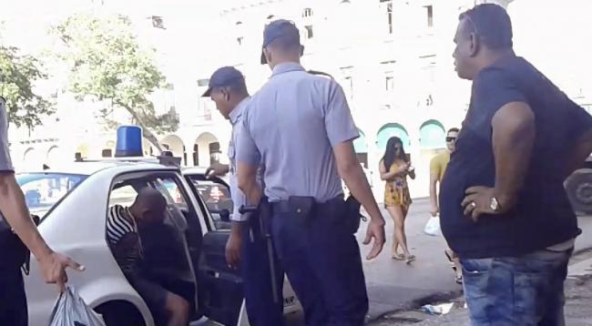 Arresto del presunto agresor en La Habana.