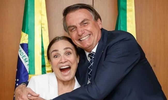 Regina Duarte y Bolsonaro.