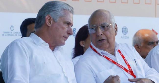 Miguel Díaz-Canel y Ricardo Cabrisas Ruiz, el viceprimer ministro cubano encargado de renegociar la deuda.