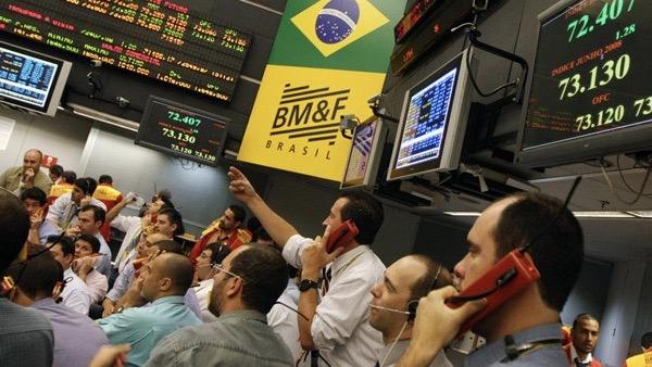 Bolsa de Brasil en activo.