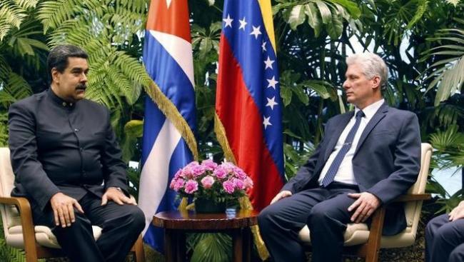 Nicolás Maduro y Díaz-Canel reunidos en La Habana.