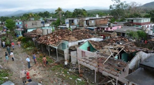 Más de 80 viviendas fueron afectadas en el asentamiento espirituano Entronque de Guasimal. 