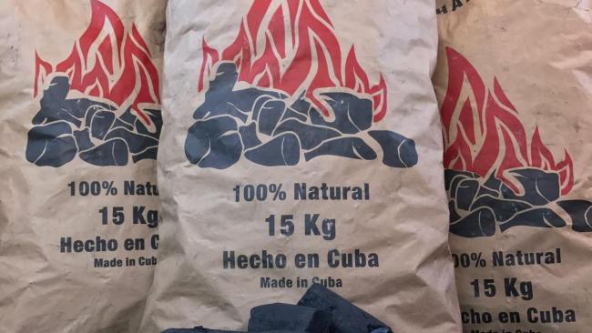 Carbón producido en Cuba.