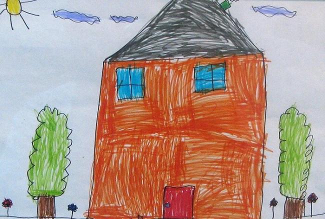 Casa dibujada por un niño.