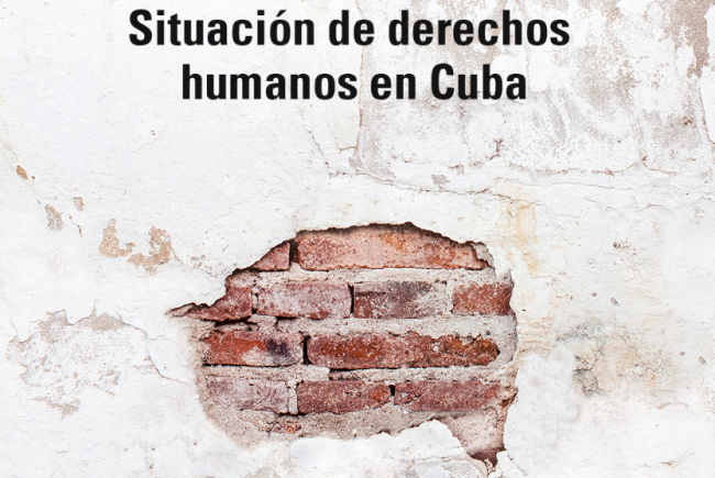 Detalle de la portada del informe sobre Cuba.