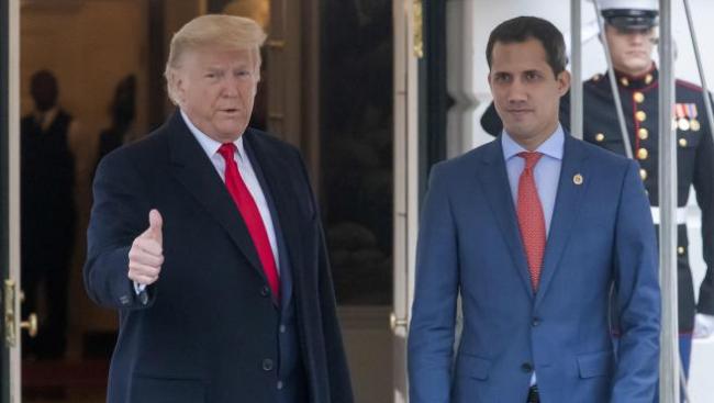 Donald Trump y Juan Guaidó en la Casa Blanca.