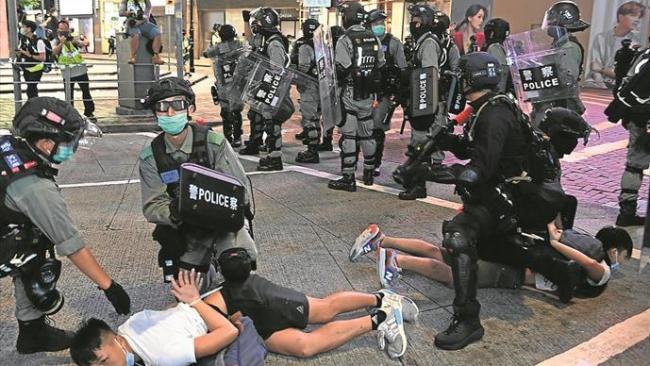 Detenciones en Hong Kong.