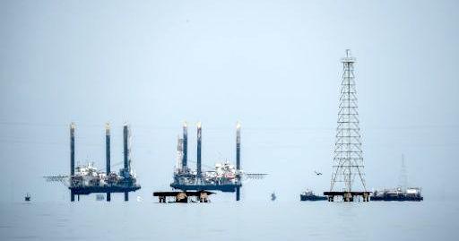 Plataformas petroleras sobre el lago de Maracaibo, en Venezuela.