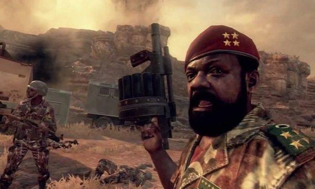 Representación de Jonas Savimbi en el videojuego 'Call of Duty: Black Ops II'.