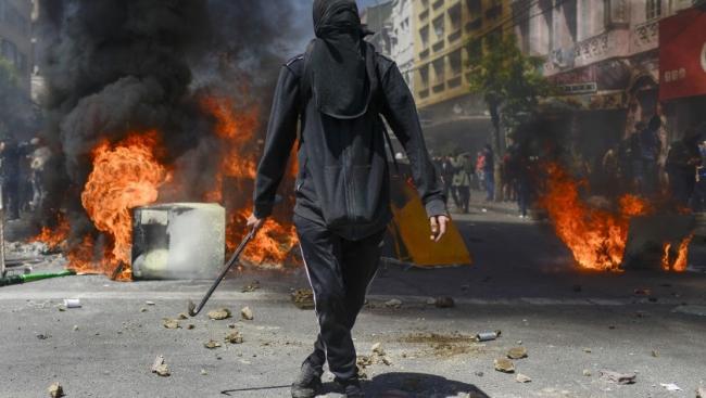 Disturbios violentos en Chile.