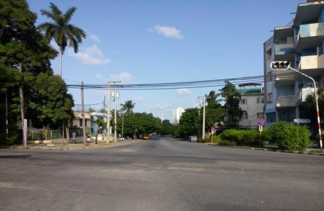 Intersección de calles en La Habana este 1 de septiembre.