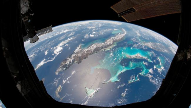 Imagen de Cuba desde el espacio.