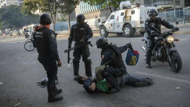 Operativo policial en Venezuela.