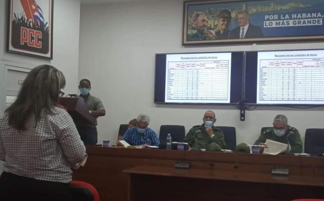 Reunión del Consejo de Defensa Provincial de La Habana.
