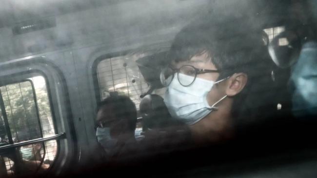 Tony Chung Hon-lam, al ser detenido en Hong Kong. 