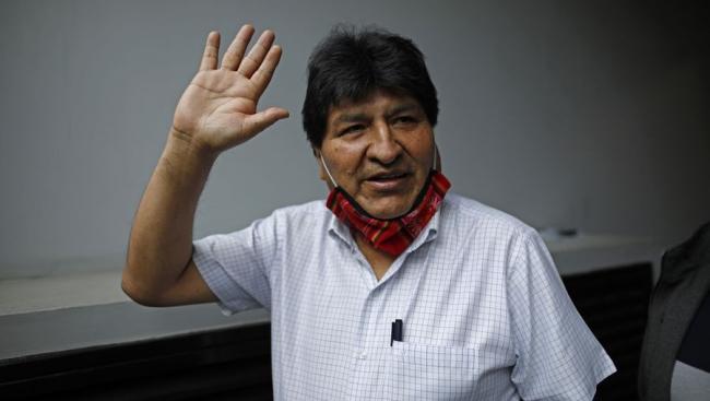 Evo Morales durante una de sus últimas apariciones públicas en Argentina.