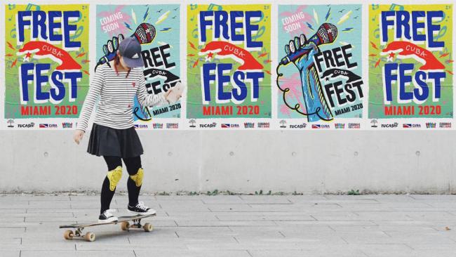 Carteles del festival Free Cuba Fest.