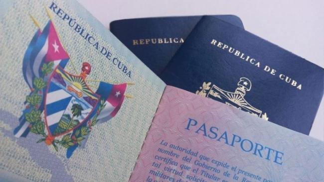 Imagen del pasaporte cubano.