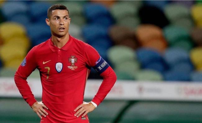 Cristiano Ronaldo durante su más reciente partido con Portugal.