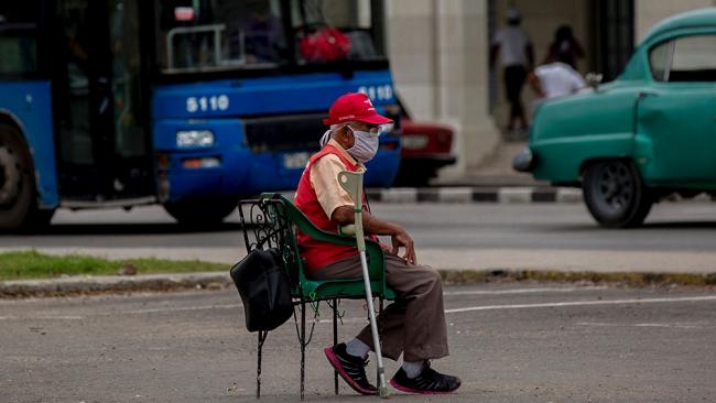 Un anciano en La Habana, Cuba.