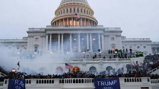 Manifestantes en el asedio al Capitolio en Washington.