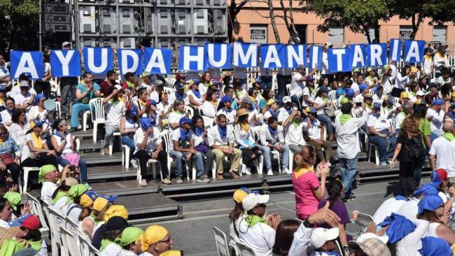 Voluntarios colaboradores del sistema de ayuda humanitaria a Venezuela