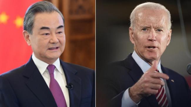 El canciller chino y Joe Biden