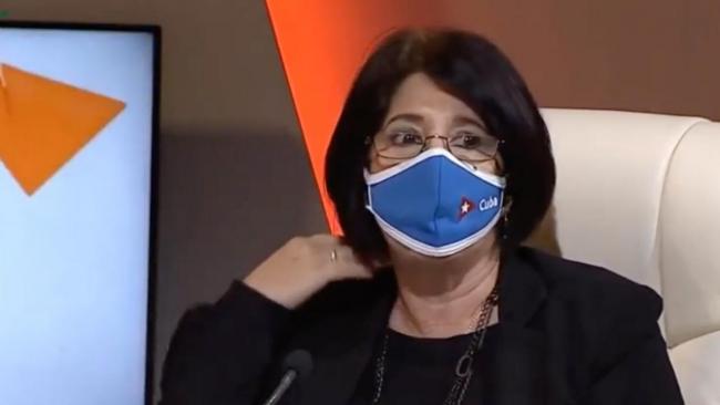 La ministra de Trabajo y Seguridad Social de Cuba, Marta Elena Feitó.