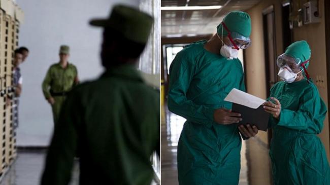 Educadores penales en una cárcel de Cuba y médicos. 