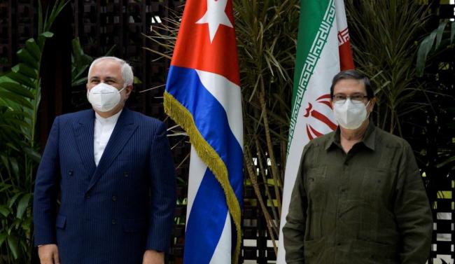 Los ministros de Relaciones Exteriores de Cuba e Irán.