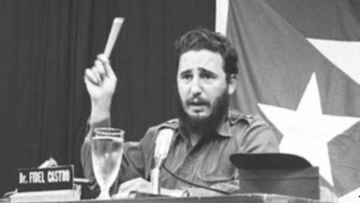 Fidel Castro, durante el discurso Palabras a los intelectuales, en 1961.