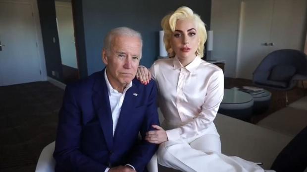 Joe Biden y Lady Gaga.