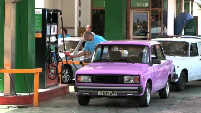 Una gasolinera en Cuba.