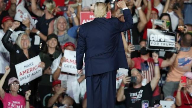 Donald Trump durante un acto de campaña. 