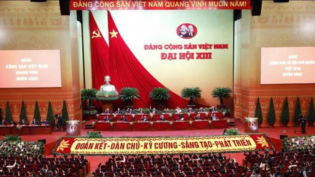 Delegados y líderes del Partido Comunista de Vietnam, reunidos durante el XIII Congreso Nacional en Hanói.
