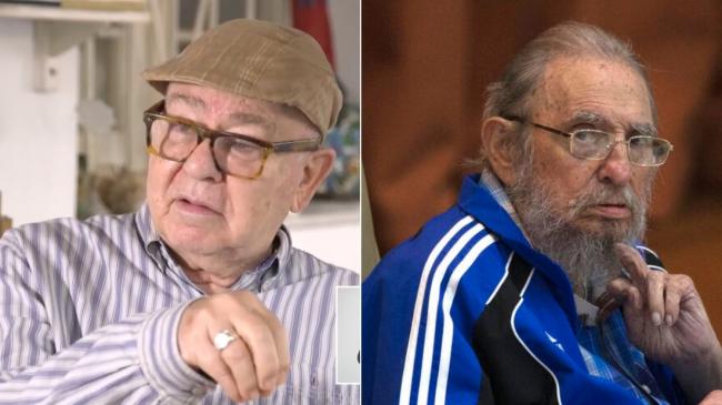 Miguel Barnet y Fidel Castro. 