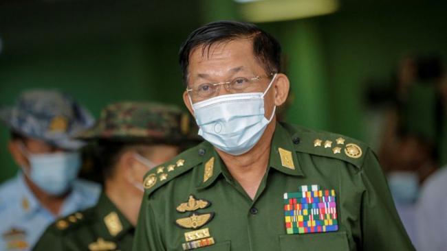 El líder golpista birmano Min Aung Hlaing.